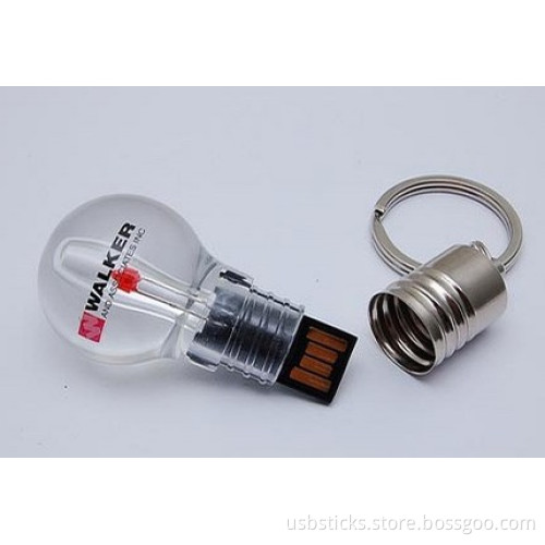 Mini usb branded light bulb shaped flash memory